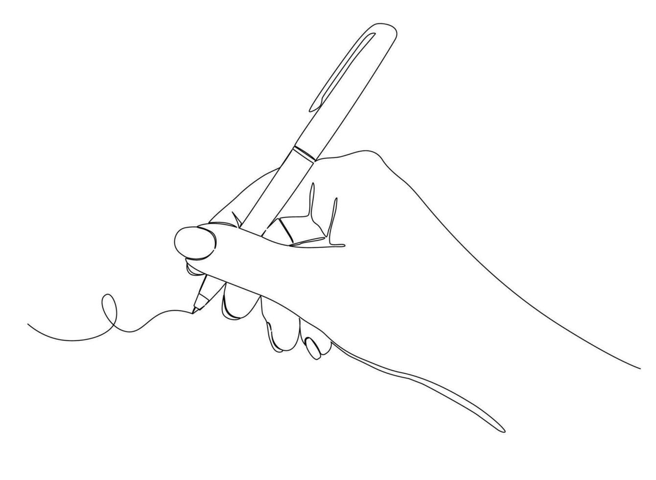 l'écriture continu ligne dessin main avec stylo ligne art. un ligne vecteur graphique illustration.