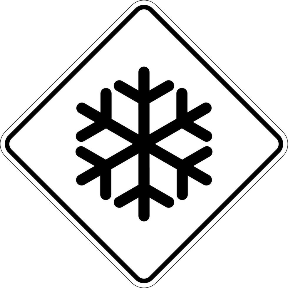 avertissement sécurité étiquette gelé danger ou gelure symbole vecteur