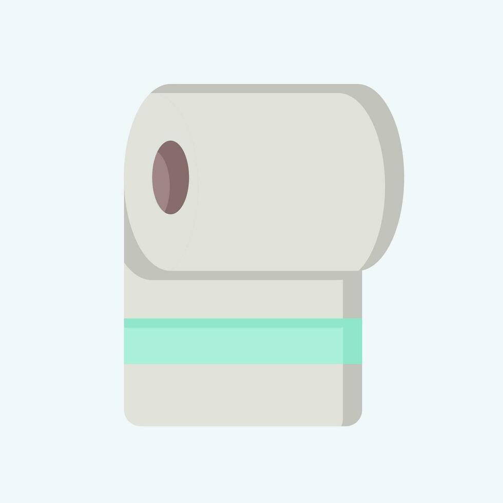 icône toilette papier. en relation à nettoyage symbole. plat style. Facile conception modifiable. Facile illustration vecteur