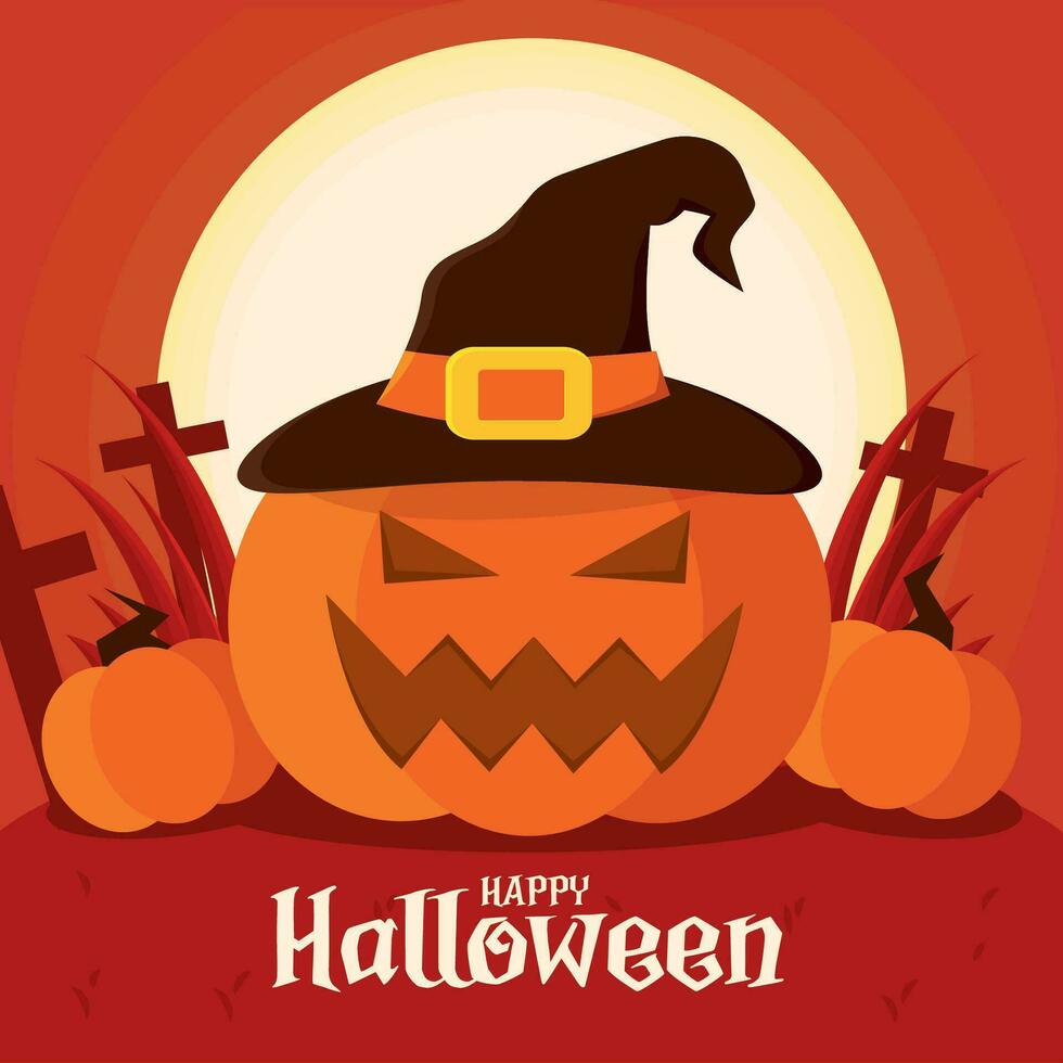 content Halloween affiche Halloween citrouillevecteur illustration vecteur