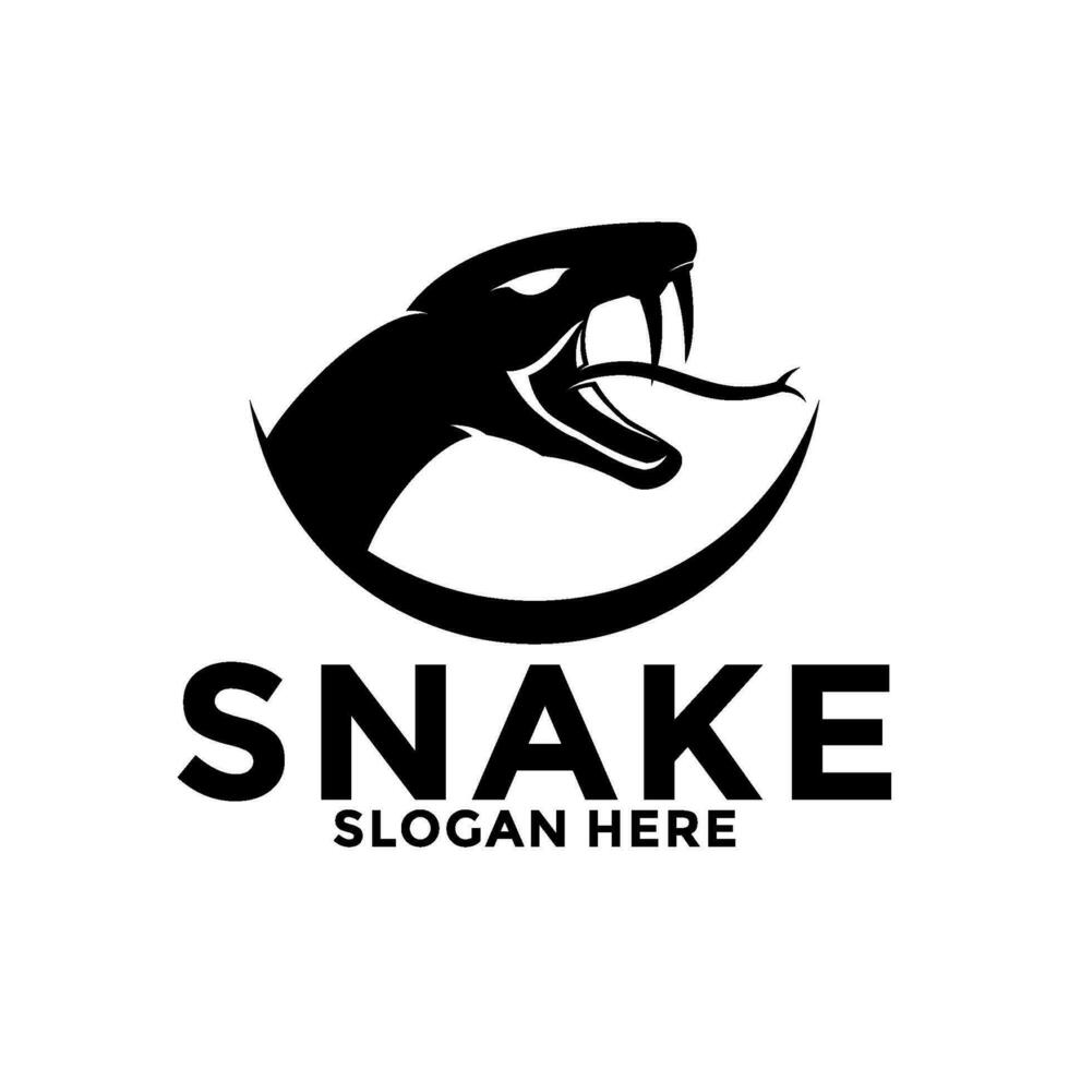 serpent tête logo icône conception modèle vecteur
