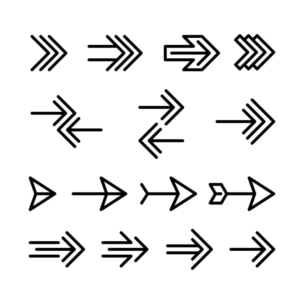 conception de vecteur de ligne de symbole de flèche de tir à l'arc