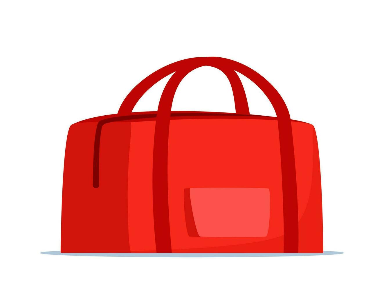 rouge Voyage sac ou sac pour tenue de sport. molleton sac pour formation et aptitude. vecteur illustration.