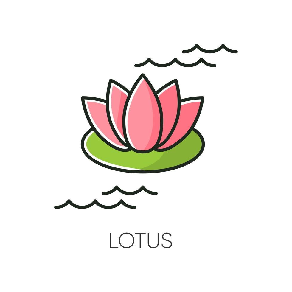 icône de couleur lotus rvb vecteur
