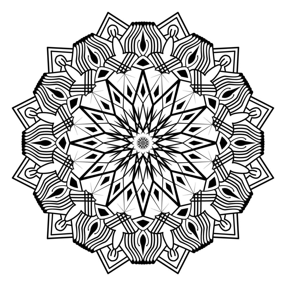 conception de mandala islamique arabesque de motif floral pour musulman vecteur
