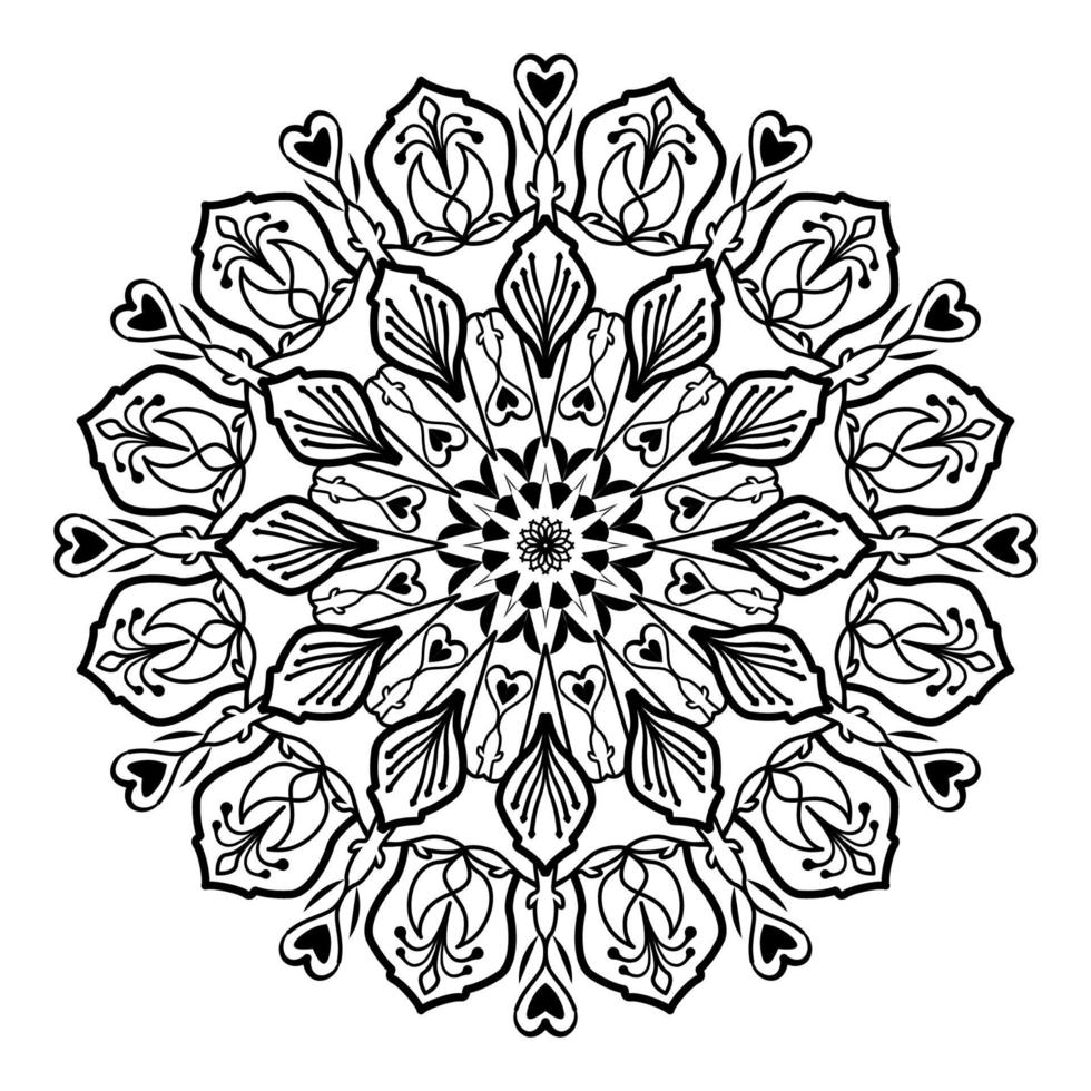 mandala islamique de méditation relaxation motif floral arabe vecteur