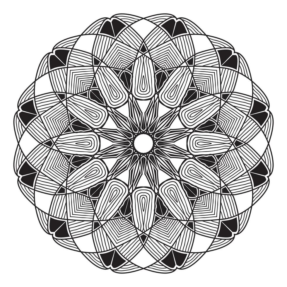 conception de mandala arabesque du dessin d'éléments géométriques islamiques vecteur