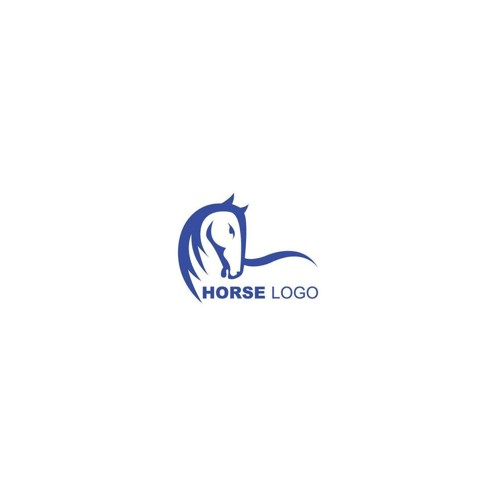 cheval logo Facile élégance et nettoyer cheval logo vecteur