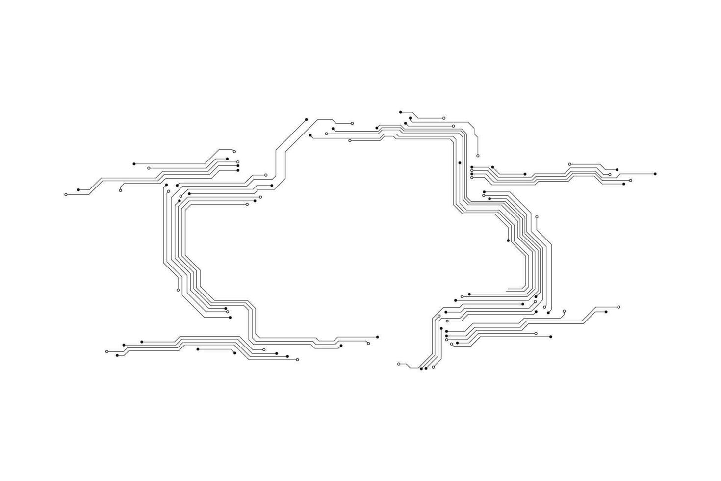 vecteur La technologie circuit planche sur blanc Contexte