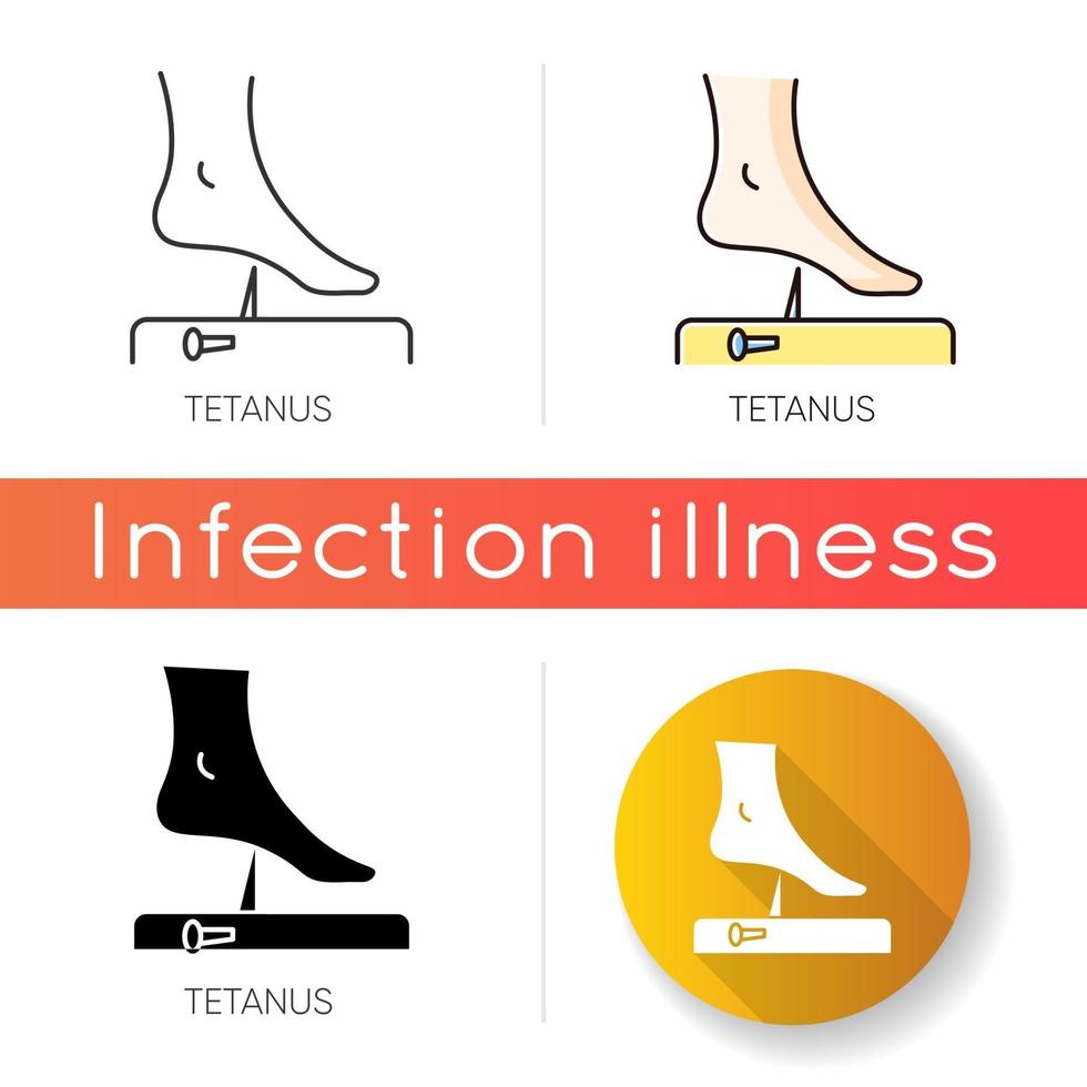 icône de vecteur de tétanos