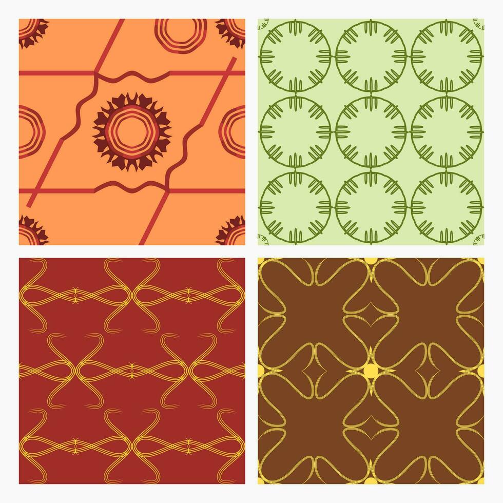 une collection de motifs sans couture artistiques et élégants. parfait pour la maison, le bureau, les invitations, les tissus et autres projets de design. vecteur