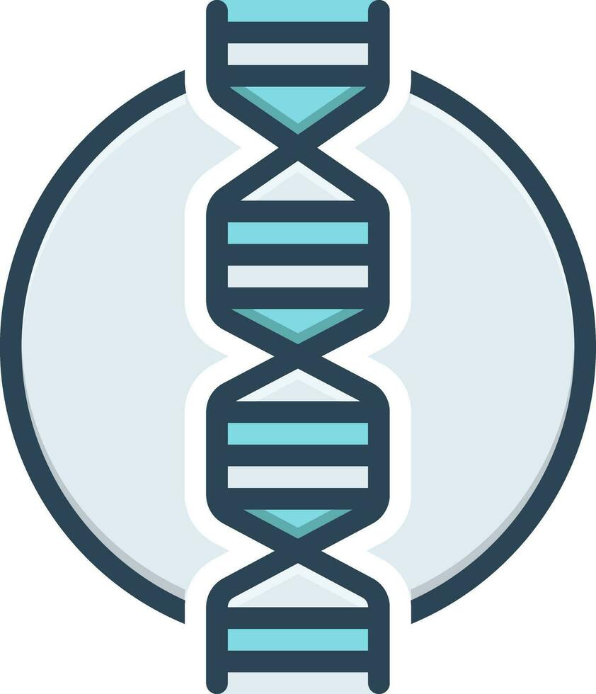 Couleur icône pour ADN vecteur