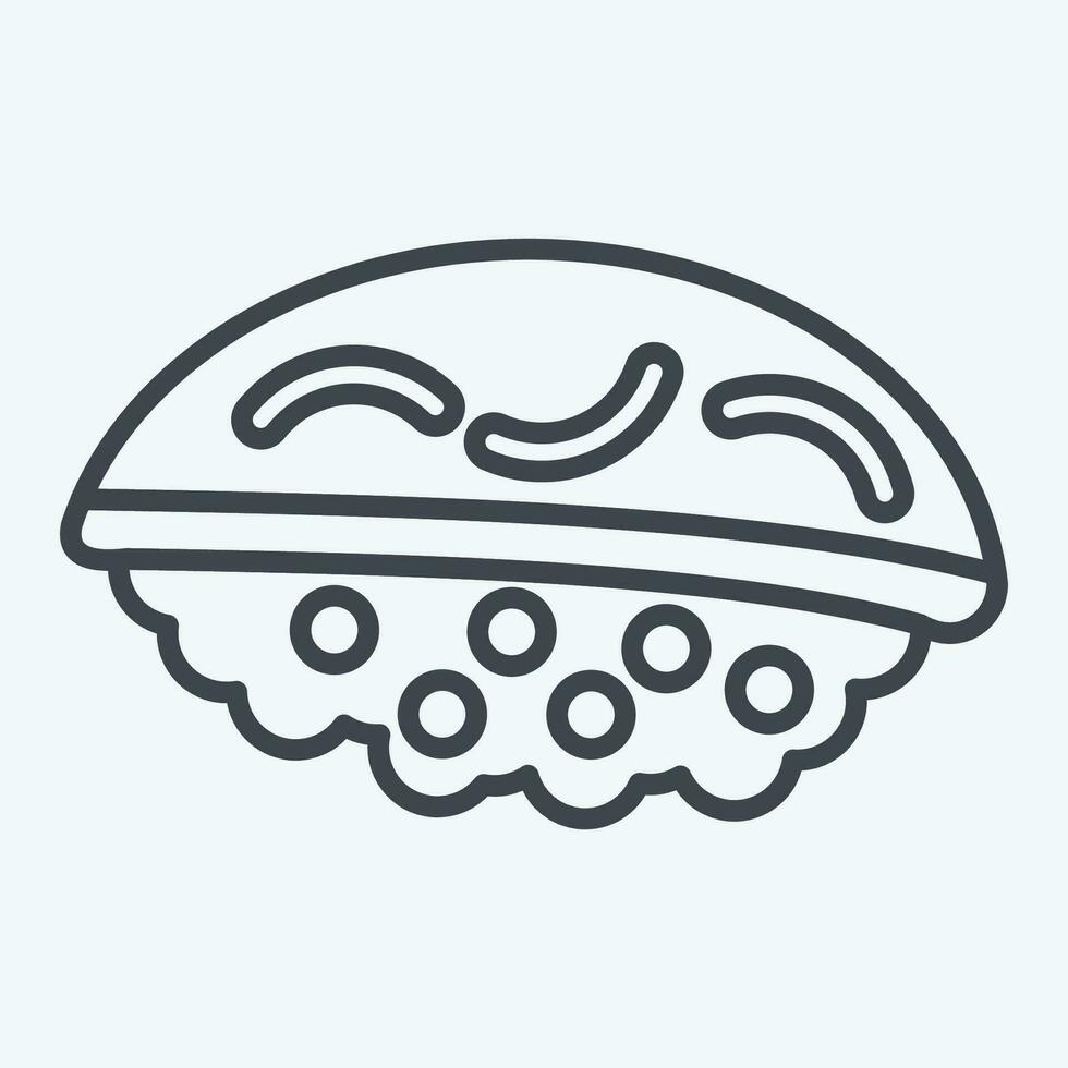 icône hirame. en relation à Sushi symbole. ligne style. Facile conception modifiable. Facile illustration vecteur