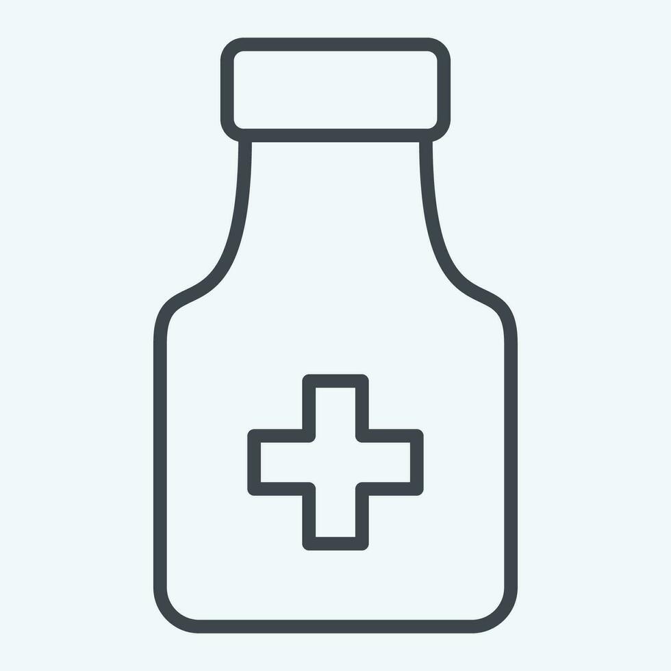 icône médicament 1. en relation à monde cancer symbole. ligne style. Facile conception modifiable. Facile illustration vecteur