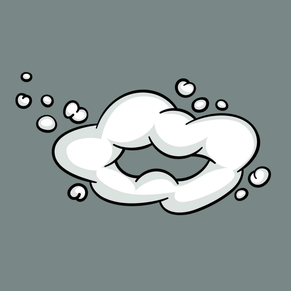 bande dessinée nuage ou fumée, dessin animé vecteur mouvement effets, et explosions isolé sur gris Contexte. vecteur illustration