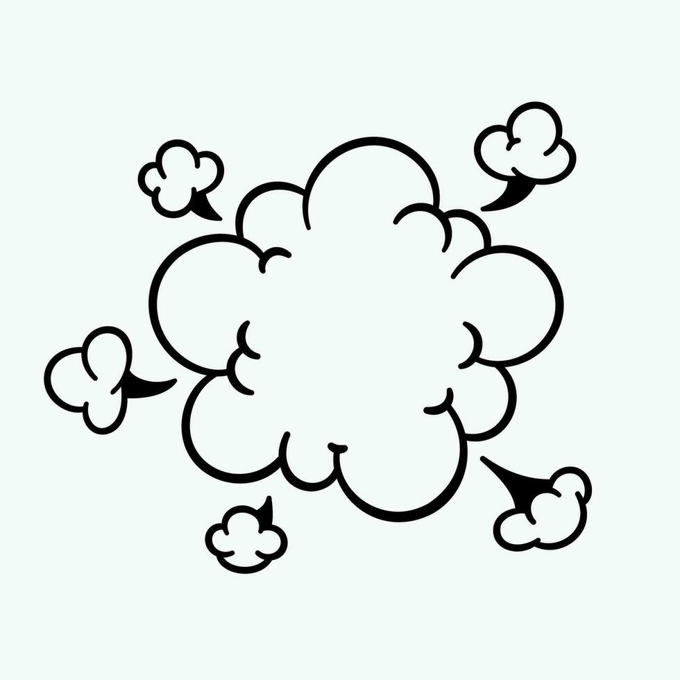 bande dessinée des nuages, dessin animé vecteur des nuages dans ligne style isolé sur lumière Contexte. vecteur illustration