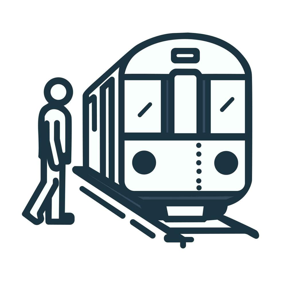 train station icône vecteur signe symbole isolé