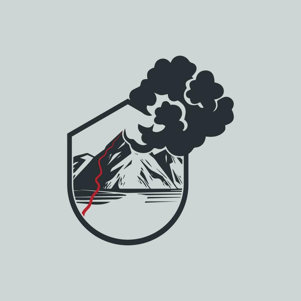 vecteur de logo de volcan