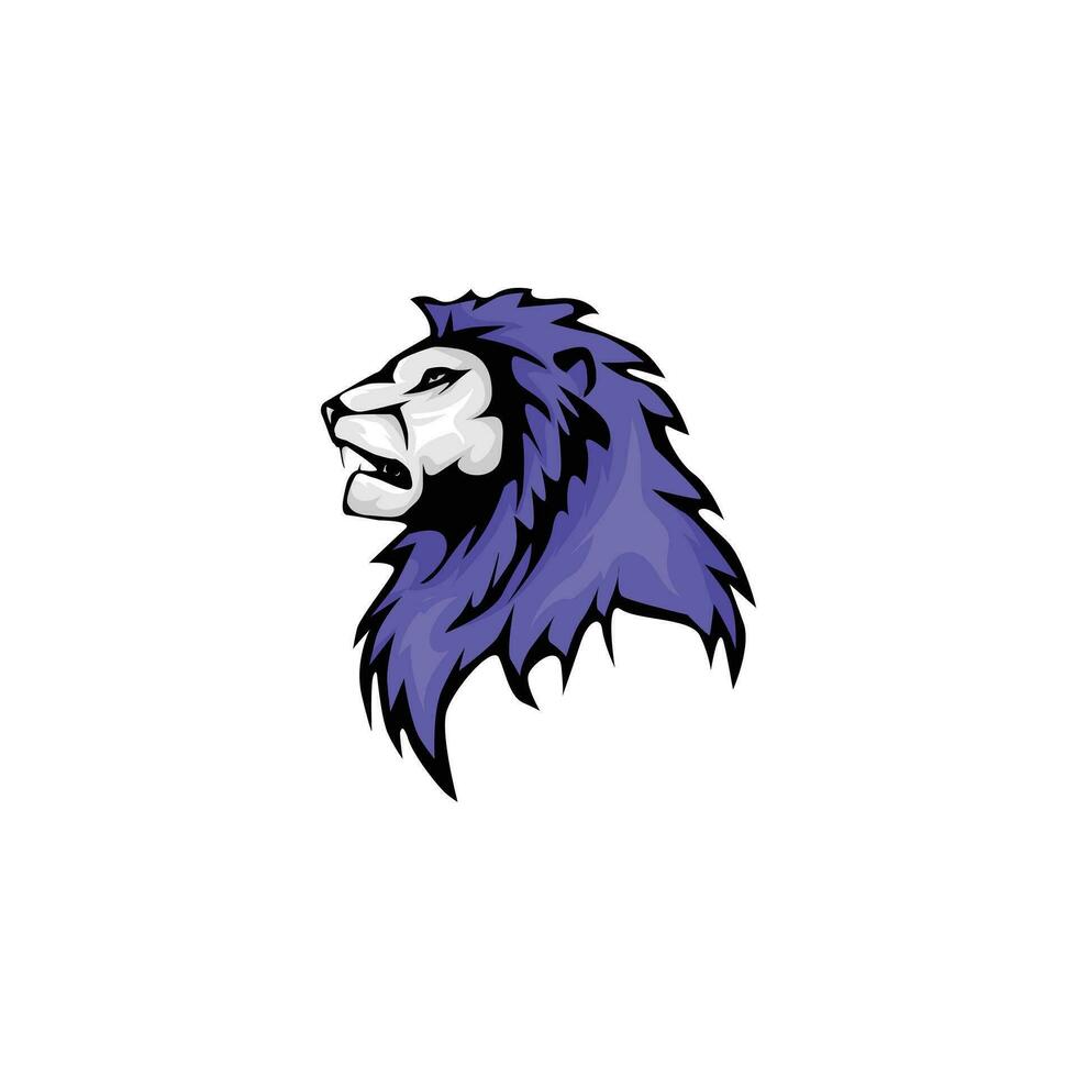 Roi Lion tête logo modèle vecteur