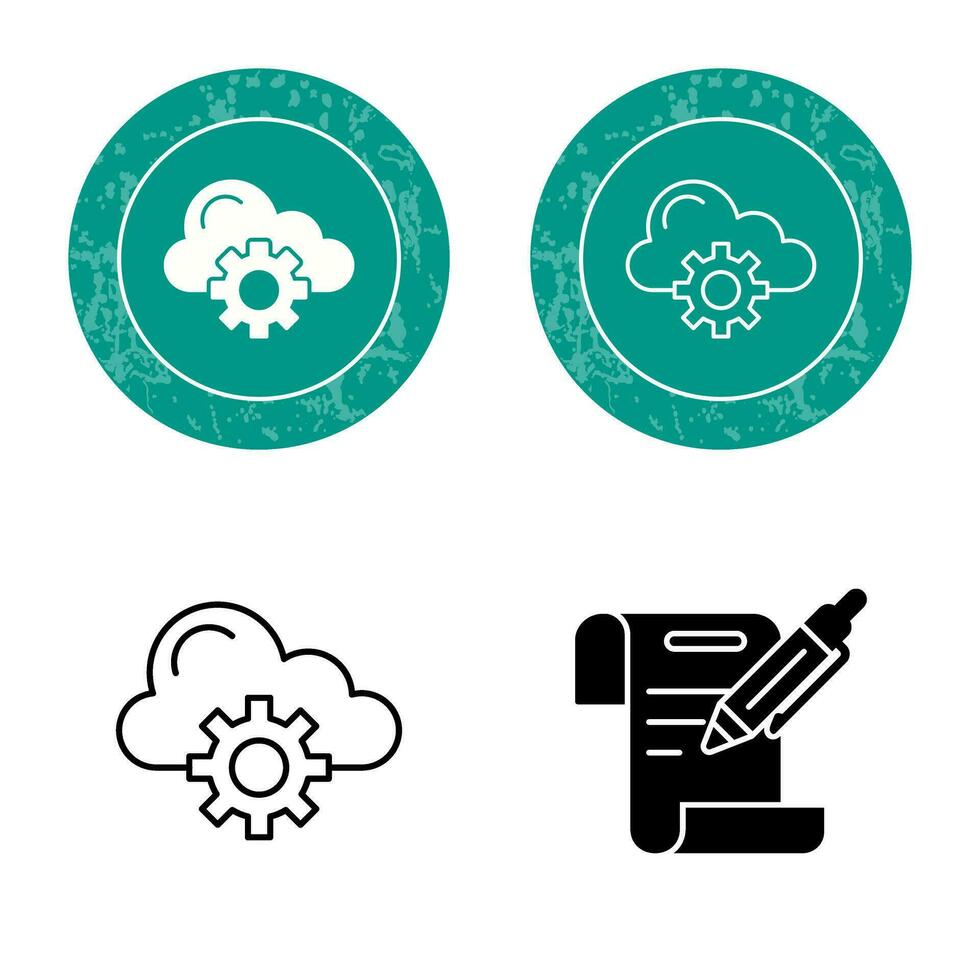 icône de vecteur de cloud computing