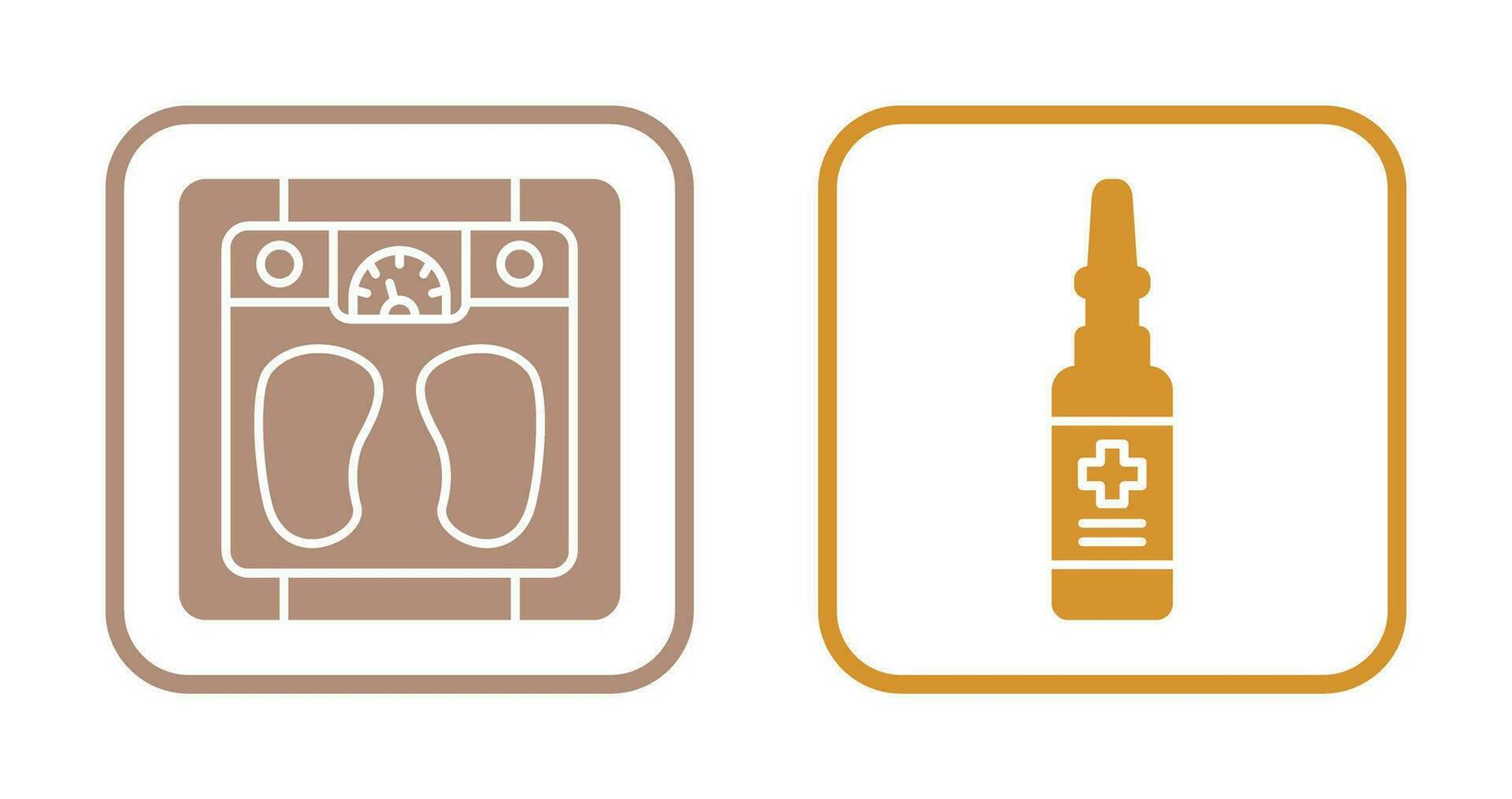 pesée échelle et nasale icône vecteur