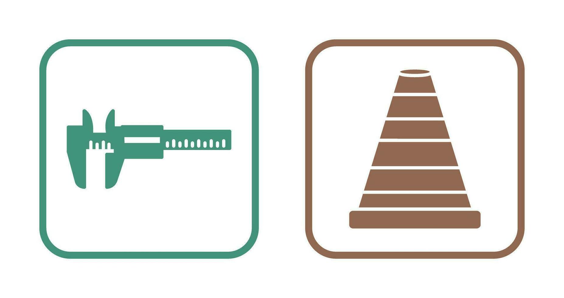 cône et étriers icône vecteur