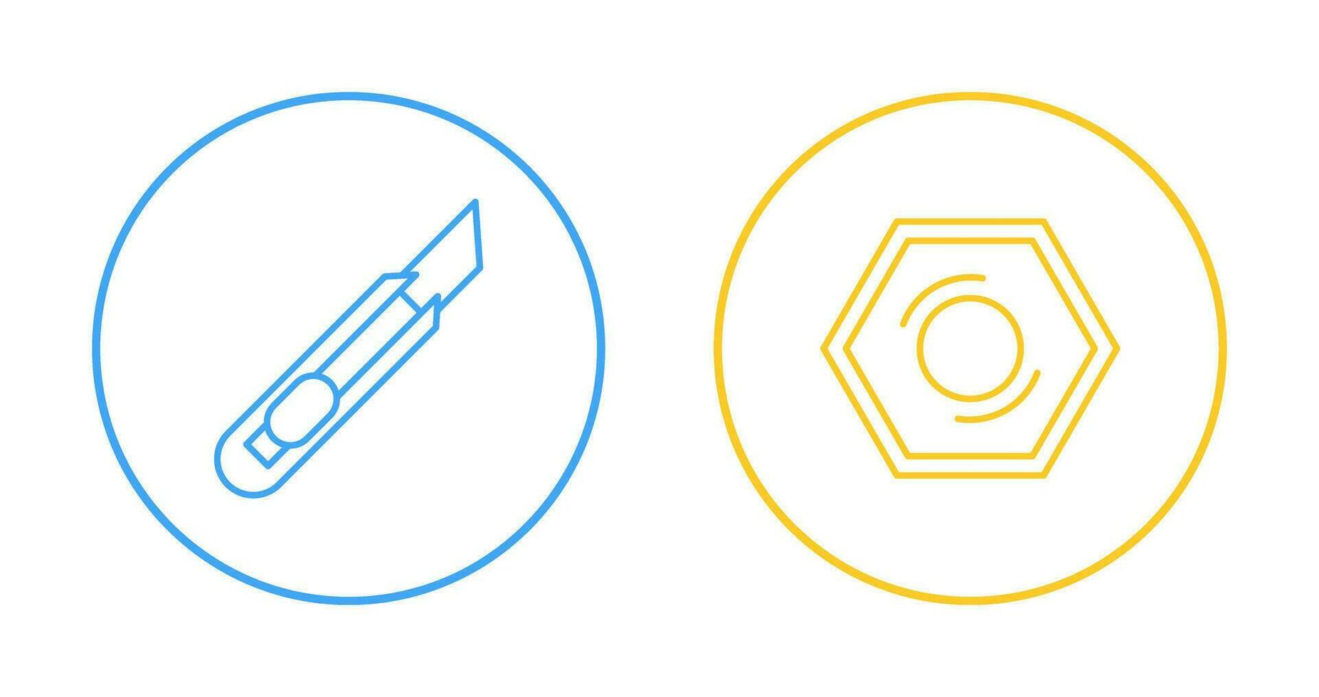Stationnaire couteau et écrou icône vecteur