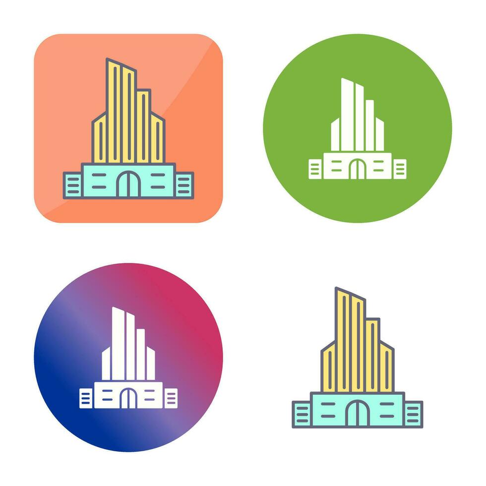 icône de vecteur d'immeuble de bureaux