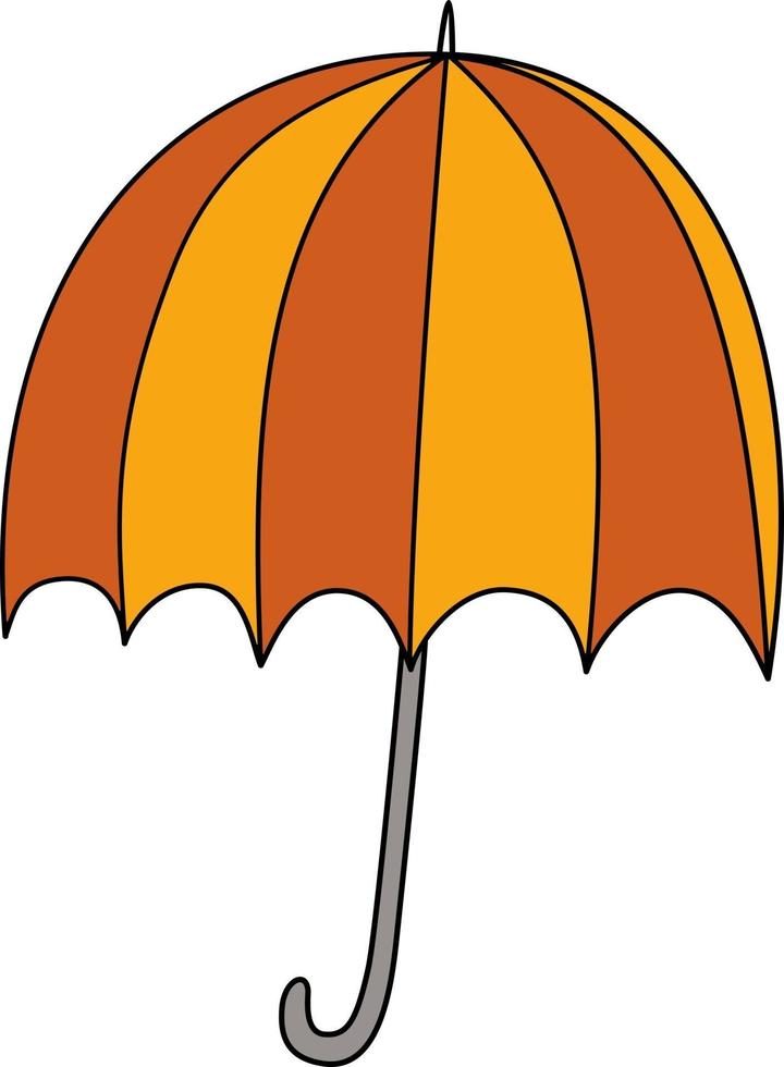 objet isolé vecteur parapluie ouvert double couleur