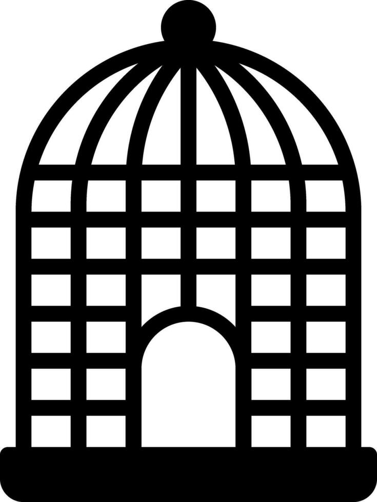 solide icône pour cage vecteur