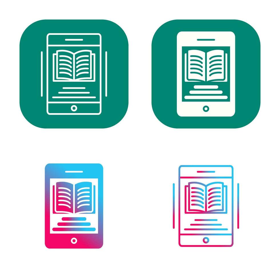 icône de vecteur de livre électronique