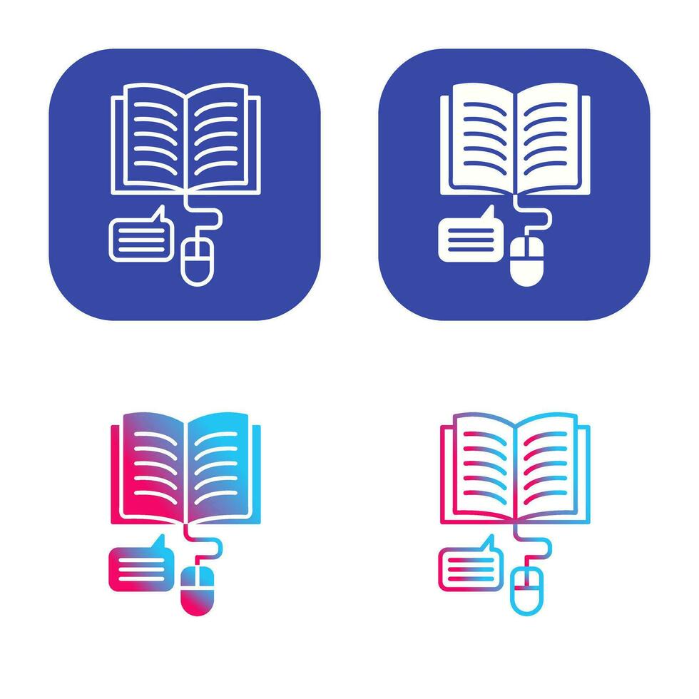 icône de vecteur d'apprentissage en ligne