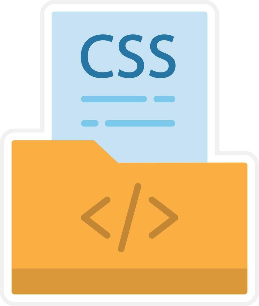 icône de vecteur de fichier css