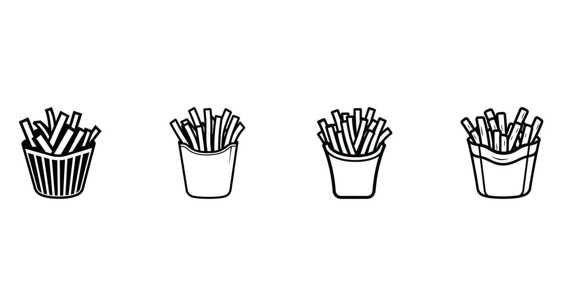 d'or la bonté tentant français frites vecteur éléments pour appétissant dessins