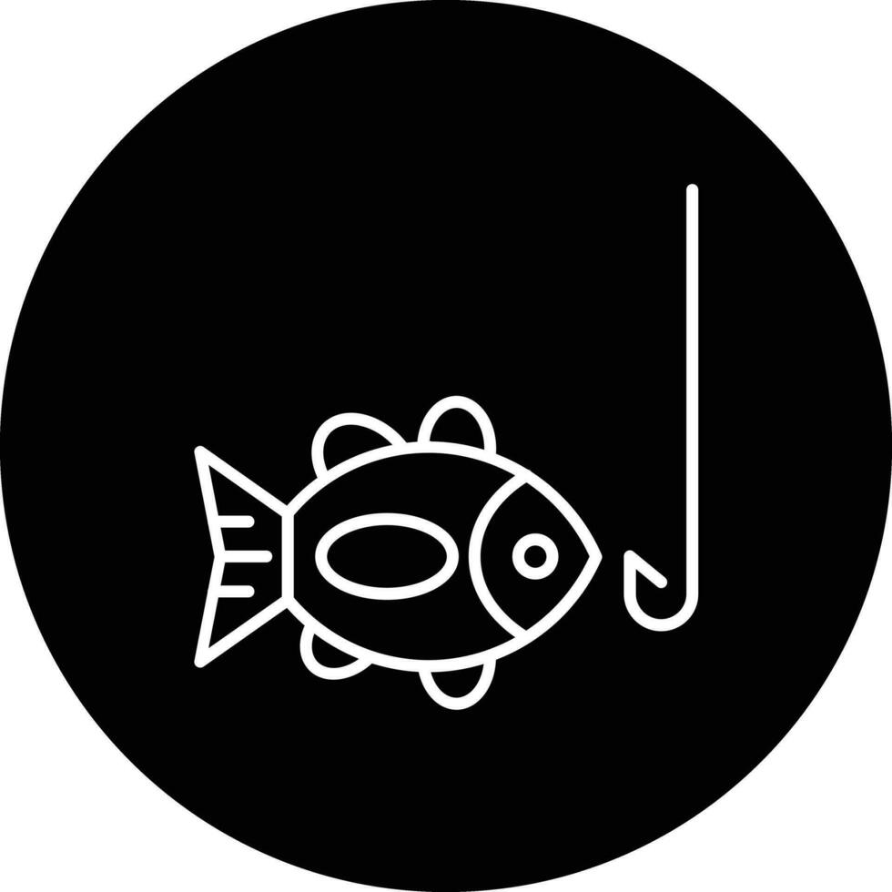 accroché poisson vecteur icône