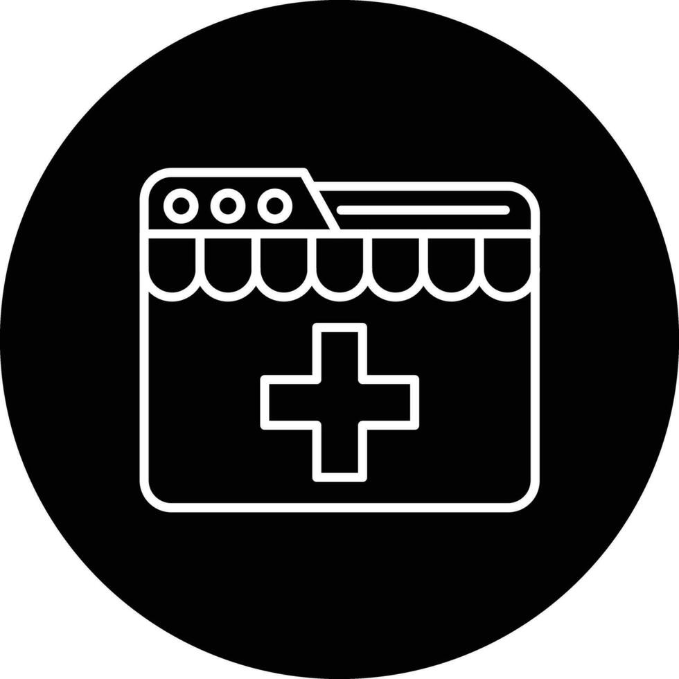 médical commerce électronique site Internet vecteur icône