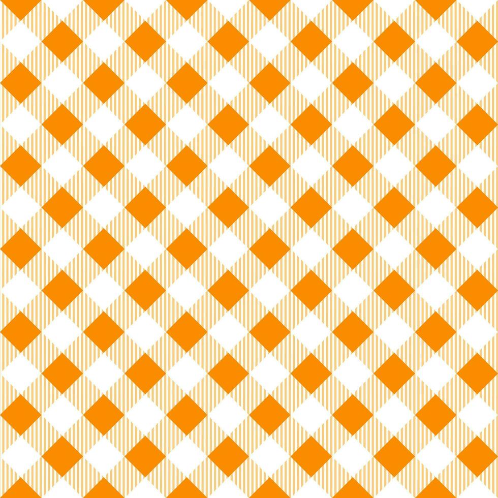 Orange plaid modèle Contexte. plaid modèle Contexte. plaid Contexte. sans couture modèle. pour toile de fond, décoration, cadeau emballage, vichy nappe de table, couverture, tartan, mode en tissu imprimer. vecteur