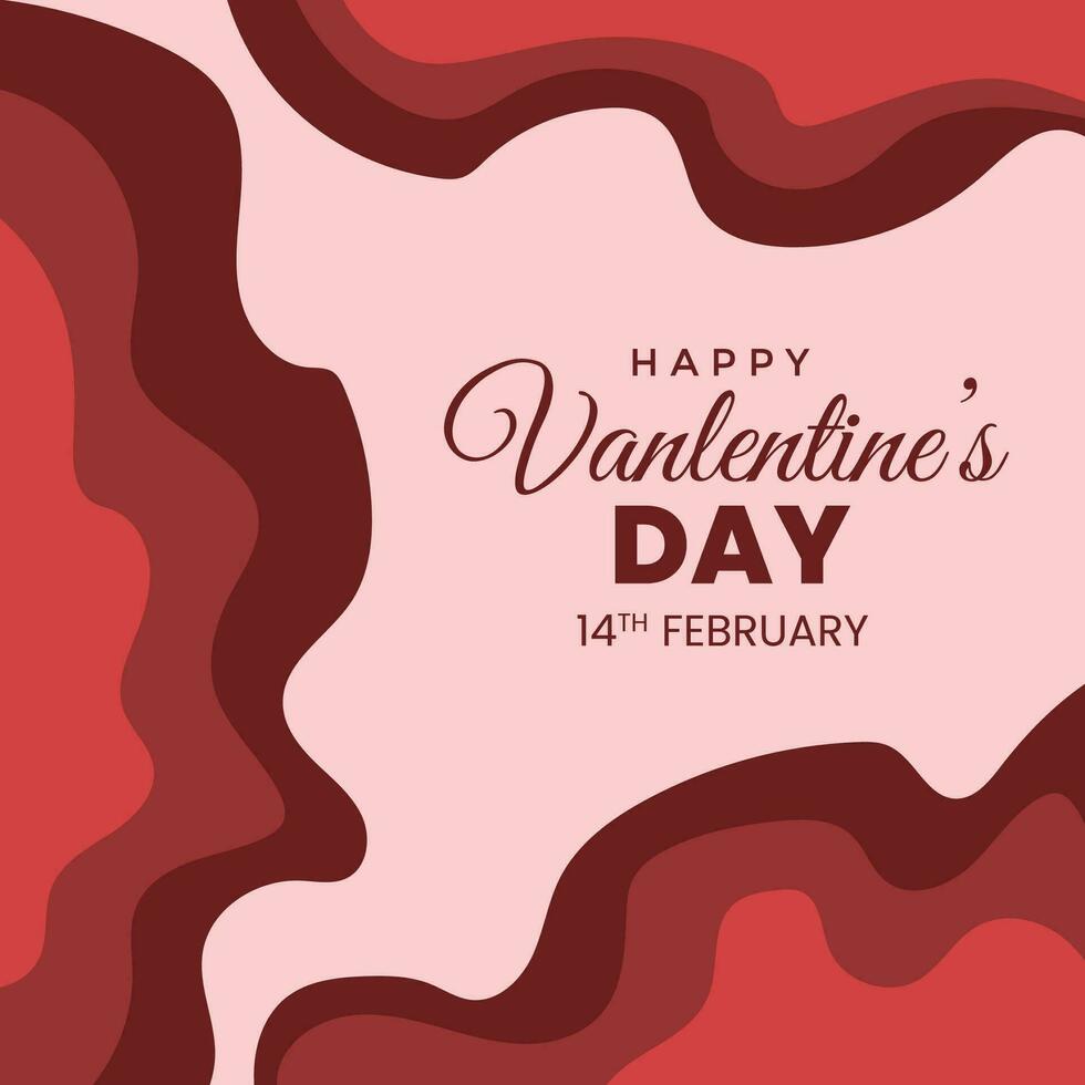 Valentin journée abstrait Contexte avec rouge Rose Couleur vecteur