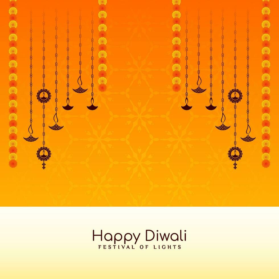 content diwali traditionnel Indien Festival décoratif Contexte vecteur