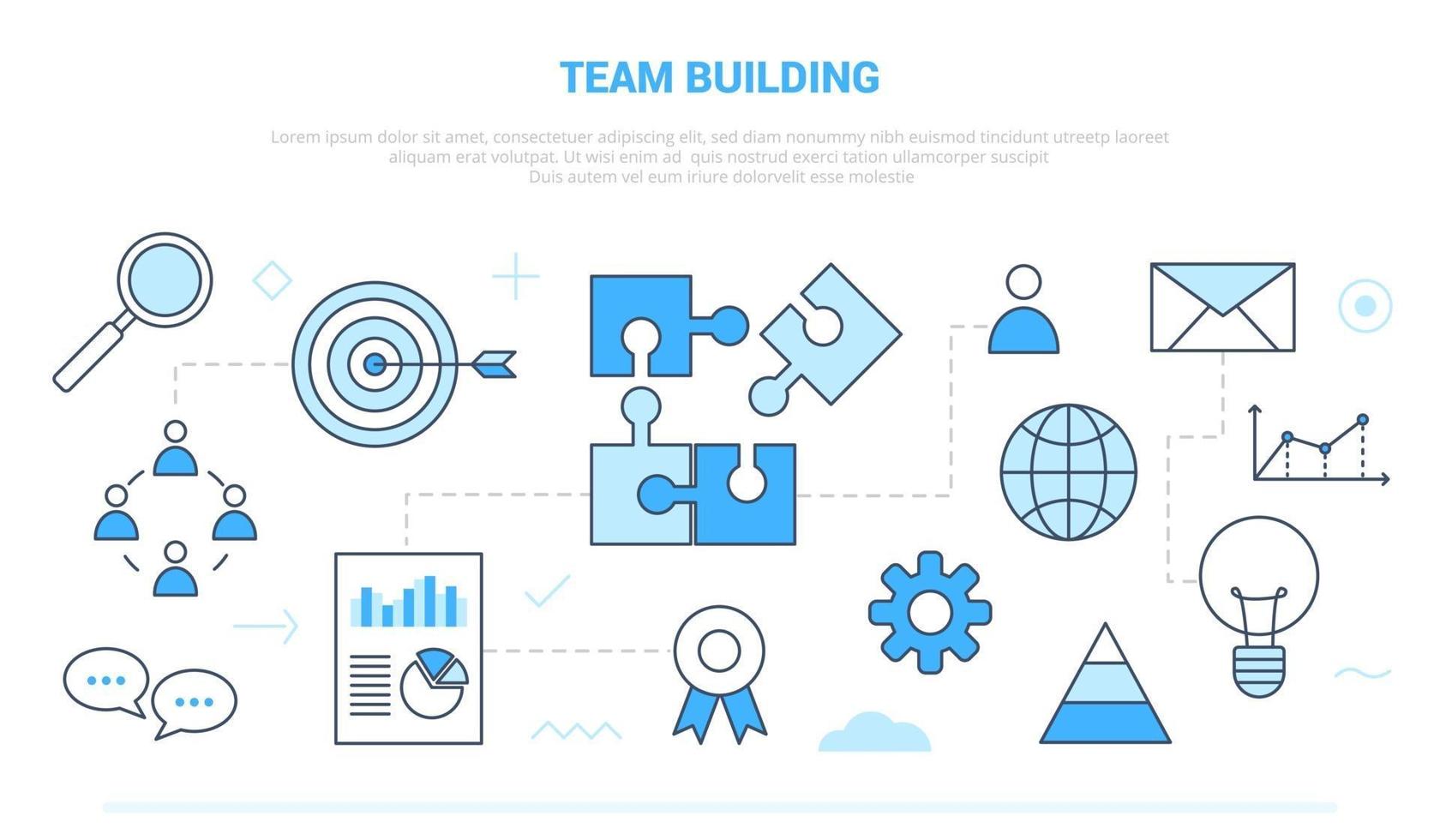 team building people business concept campagne vecteur