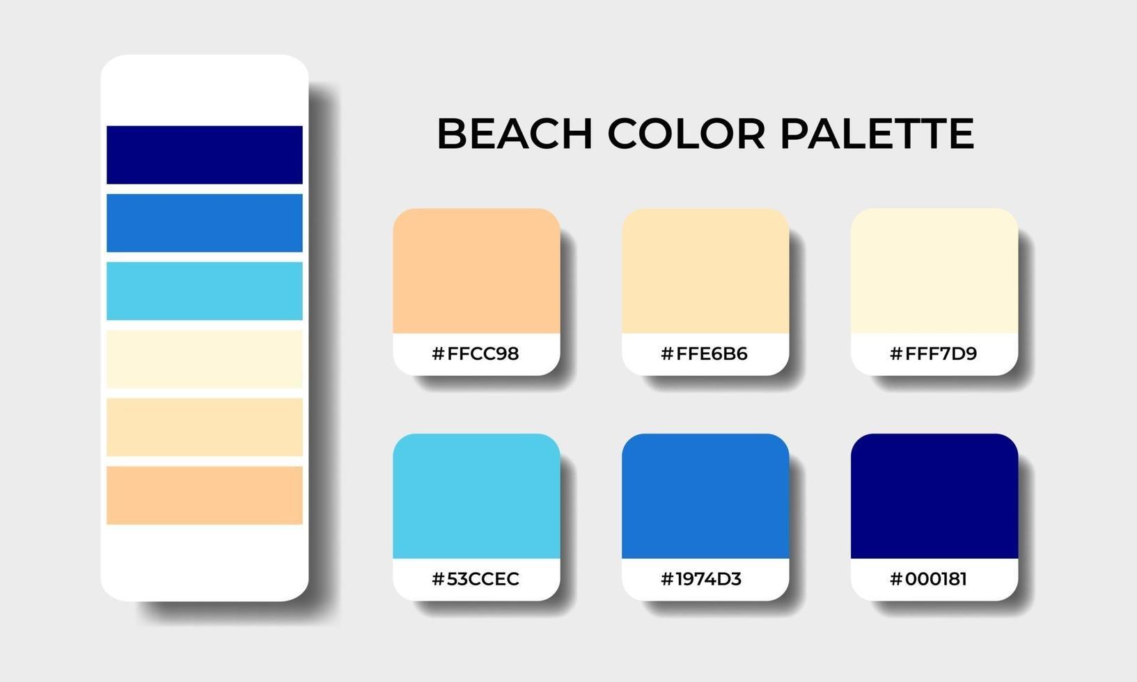 ensembles d'échantillons de palettes de couleurs de plage vecteur