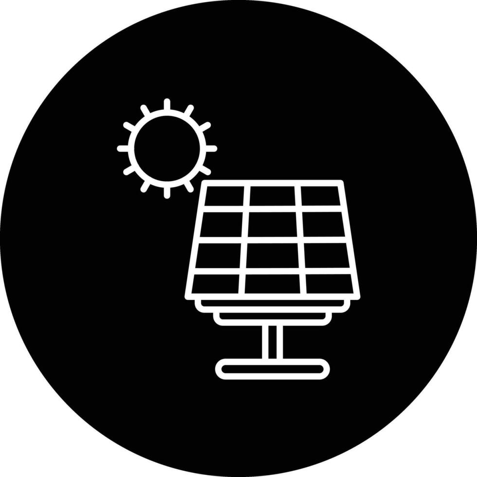 icône de vecteur d'énergie solaire