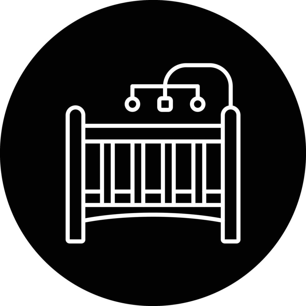 icône de vecteur de lit bébé