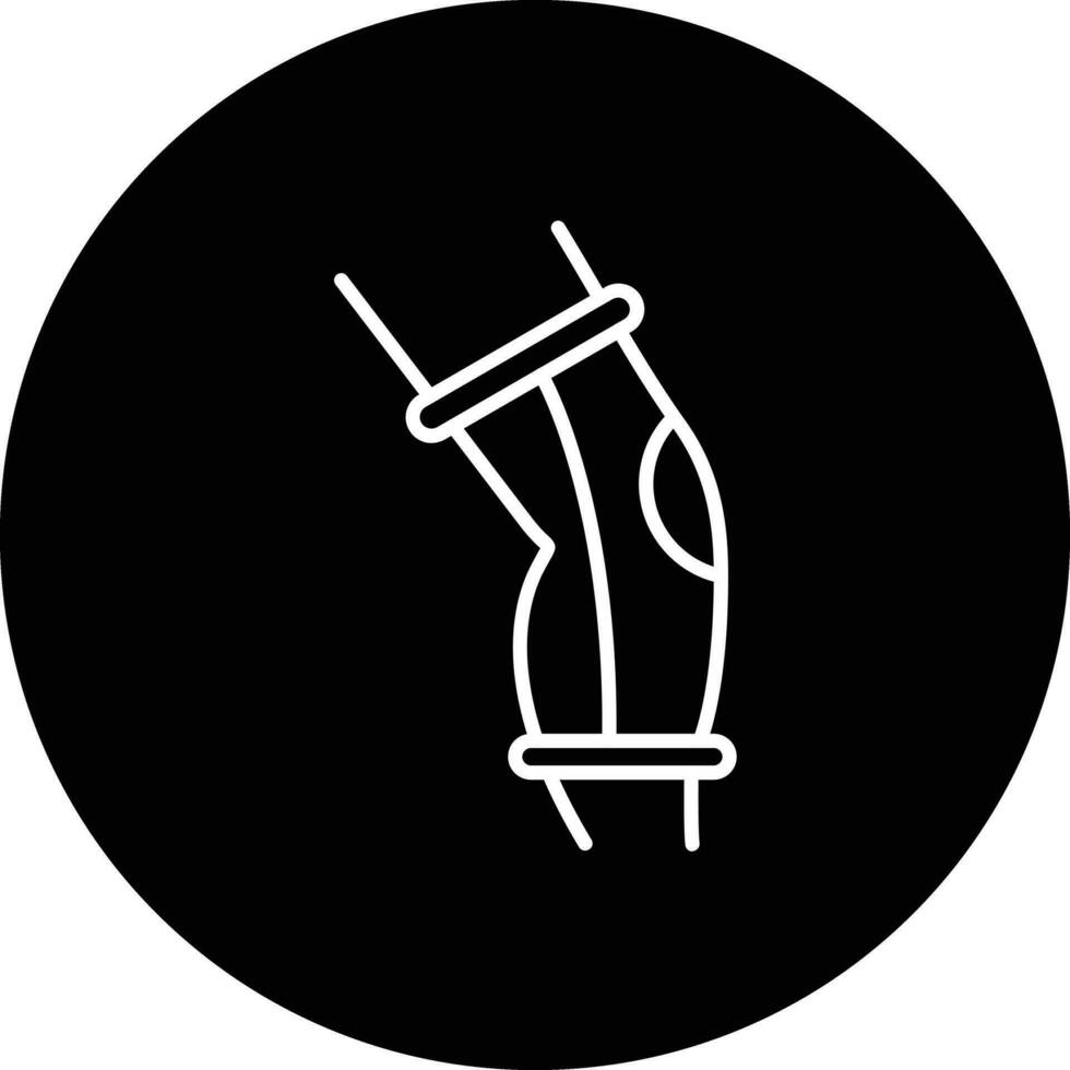 le genou presse vecteur icône