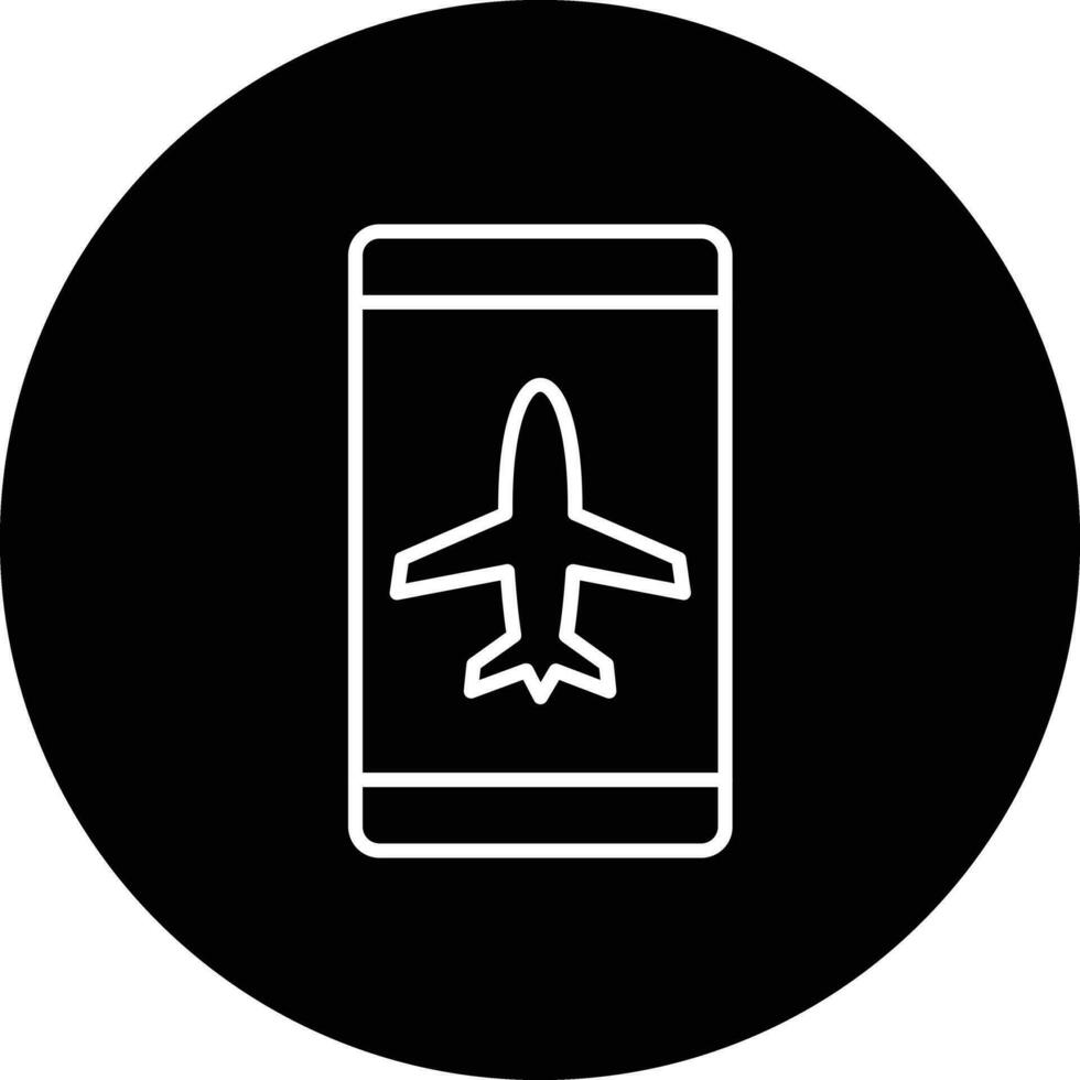 avion mode actif vecteur icône