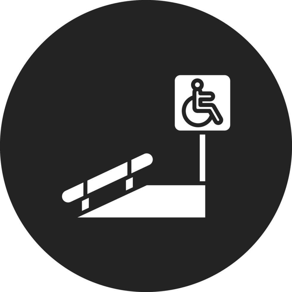 fauteuil roulant rampe vecteur icône