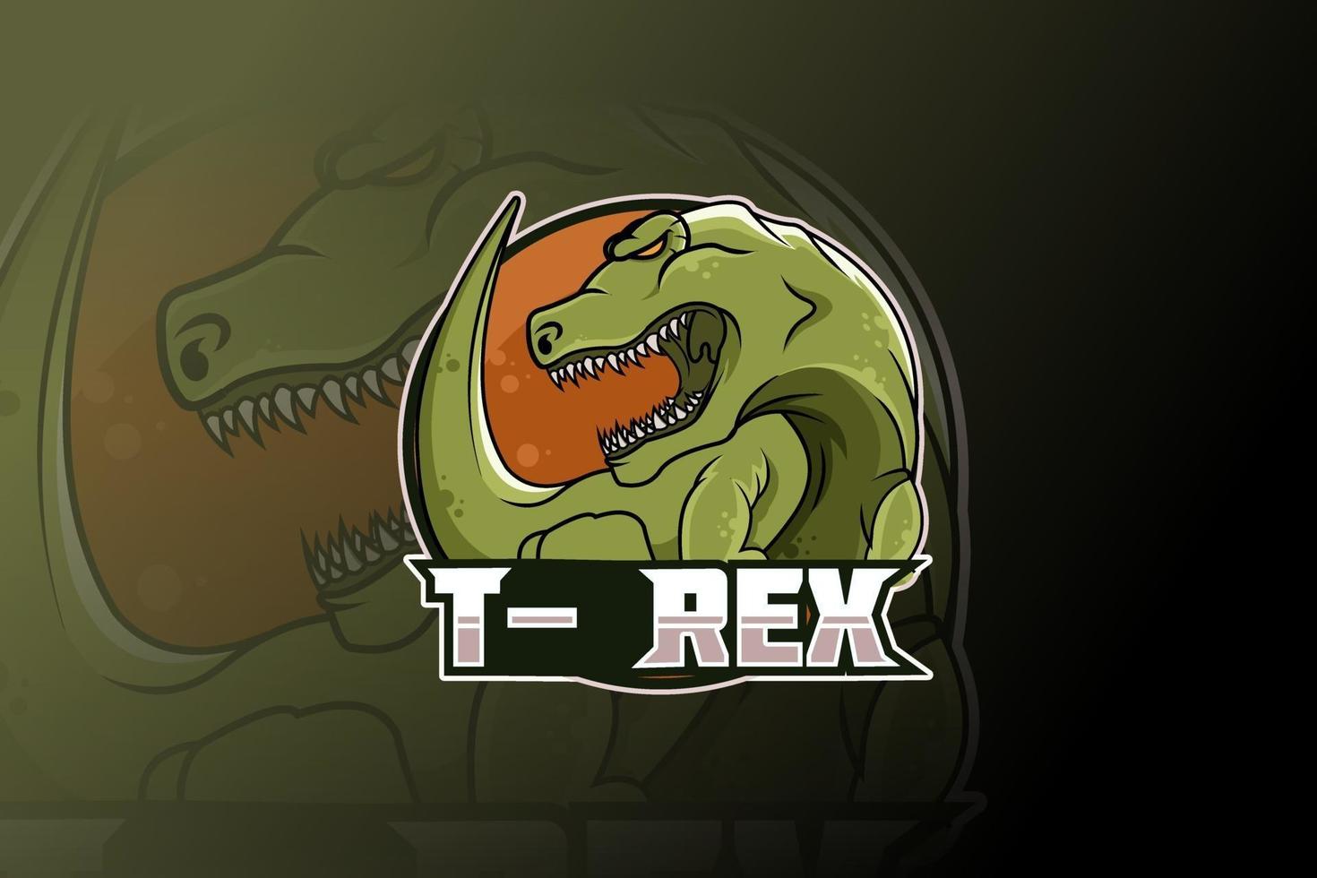 vecteur de logo de mascotte t-rex