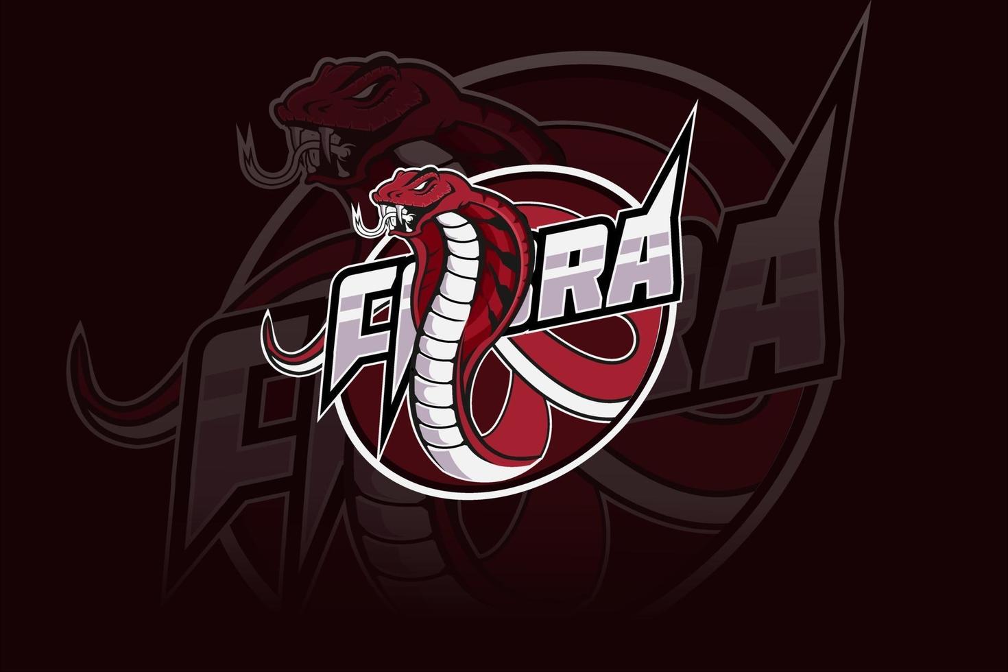 logo de la mascotte de l'équipe e-sports cobra vecteur