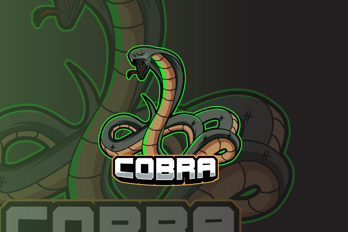 création de logo de mascotte esport et sport cobra serpent vecteur