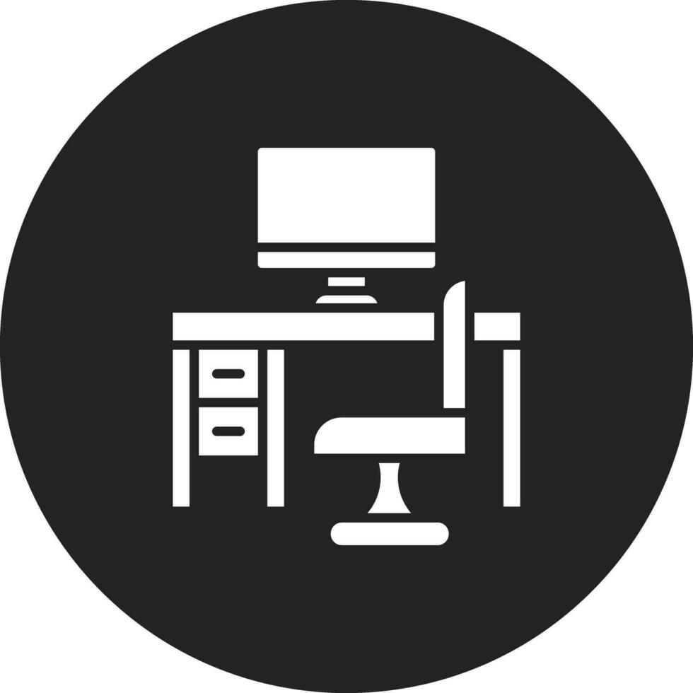 icône de vecteur de table d'ordinateur